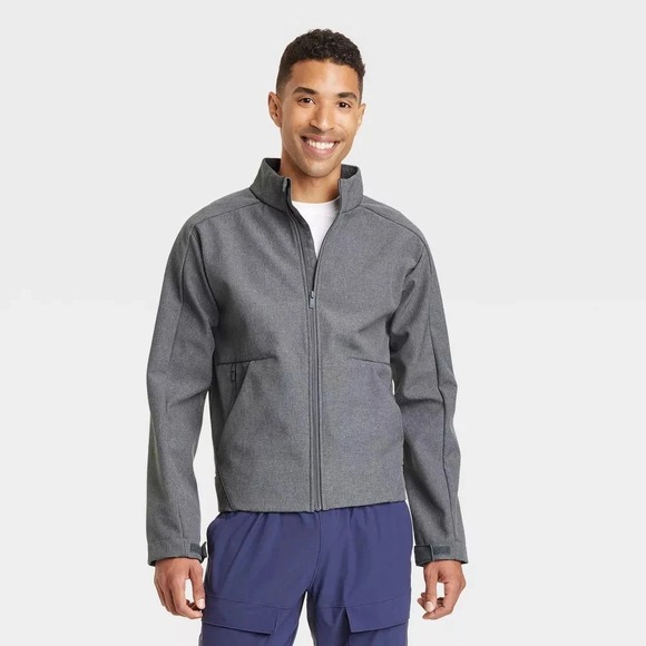 Men's Softshell Jacket - All In Motion Heathered Gray Size XXL - Picture 1 of 6